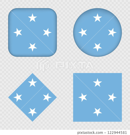 Micronesia Flag Icons Pack. Vector illustration. 122944581