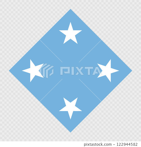 Micronesia rhombus flag. Vector illustration. 122944582