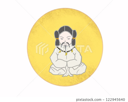 月夜命以滿月為背景坐著 122945640