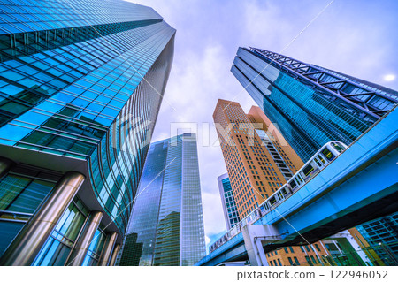 日本東京城市景觀,2 月 5 日。汐留的辦公大樓景觀,包括日本電視塔和百合海鷗線(2025) 日本東京城市景觀,2 月 5 日。汐留的辦公大樓景觀,包括日本電視塔和百合海鷗線(2025) 122946052
