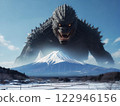 A monster overlooking Mount Fuji 122946156