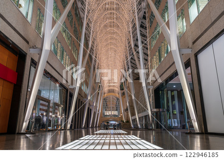 Toronto, Ontario, Canada - November 24 2021 : Allen Lambert Galleria in the night. 122946185