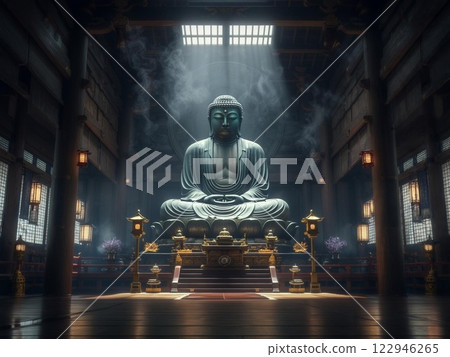 Temple and Buddha statue 02 Temple and Buddha statue 02 122946265