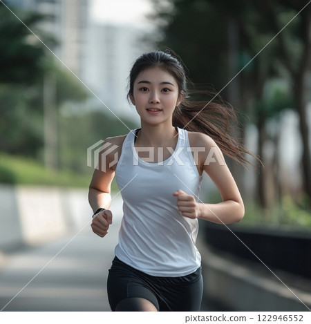 Young lady running 122946552