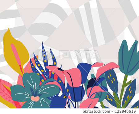Tropical flower background material 122946619