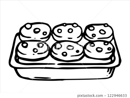 cookie, vector, sketch 122946633