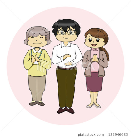 男性和女性辦公室職員鼓掌 男性和女性辦公室職員鼓掌 122946683