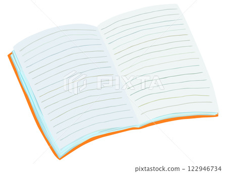 Open notebook illustration vector material 122946734