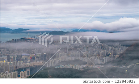 Hong Kong Skyline View from East to West Feb 1 2021 Hong Kong Skyline View from East to West Feb 1 2021 122946922