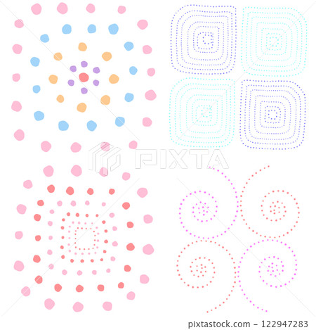 A pattern using four types of dots A pattern using four types of dots 122947283