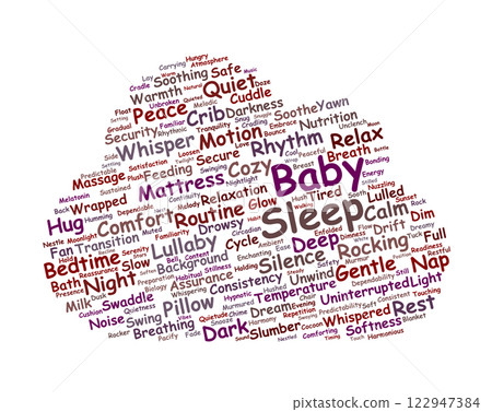 Baby Sleep Word Cloud Baby Sleep Word Cloud 122947384