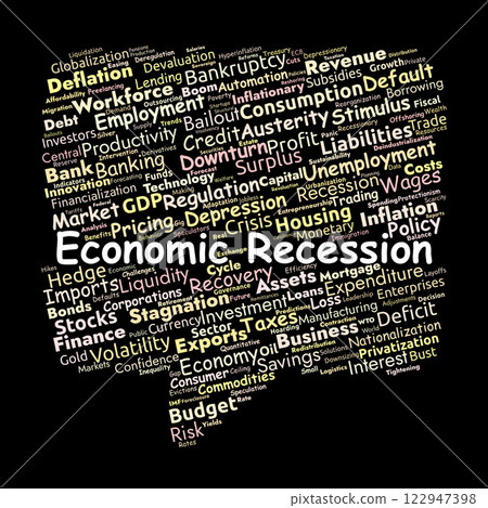 Economic Recession Word Cloud Economic Recession Word Cloud 122947398