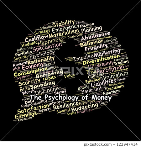 The Psychology of Money Word Cloud. Key insights on financial behavior, decision-making & wealth management. The Psychology of Money Word Cloud. Key insights on financial behavior, decision-making & wealth management. 122947414
