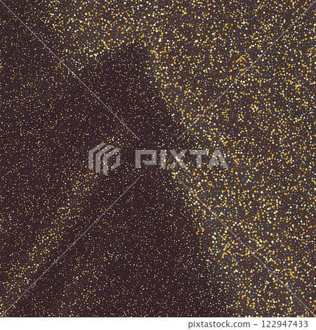 Gold dust confetti on black background, holiday poster, banner design 122947433