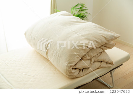Bedroom futon, bed and mattress 122947633