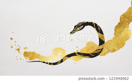 Washi paper and luxurious snake 122948062