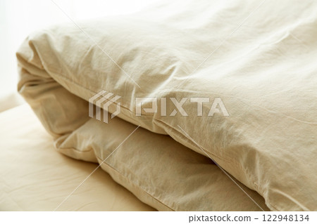 Bedroom futon, bed and mattress 122948134