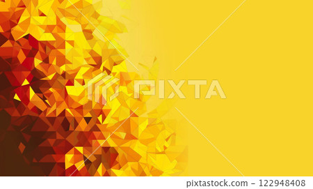 Yellow geometric background with polygons for text. Triangle banner for lettering and design 122948408