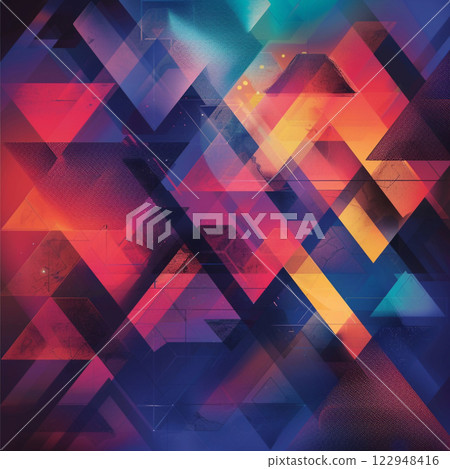 Multicolor geometric background with polygons for text. Triangle banner for lettering and design 122948416
