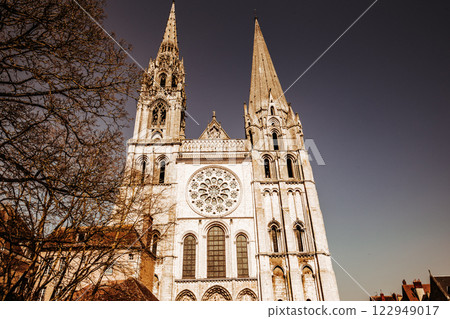 Cathedral of Our Lady of Chartres , France, exteriors 122949017