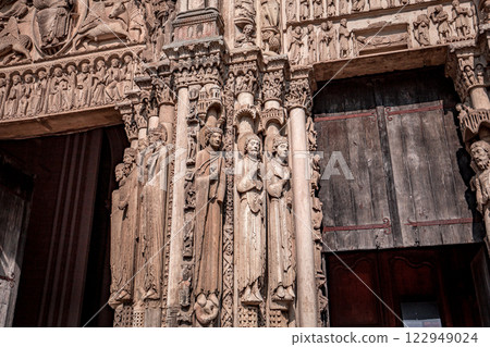 Cathedral of Our Lady of Chartres , France, exteriors Cathedral of Our Lady of Chartres , France, exteriors 122949024