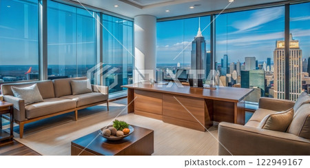 Stylish downtown condo featuring expansive urban panorama 122949167