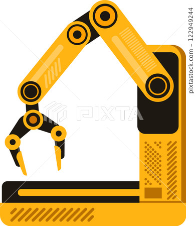 Modern robotic arm performing tasks in a manufacturing plant, highlighting advanced automation technology and showcasing innovative industrial processes for enhanced efficiency and productivity 122949244