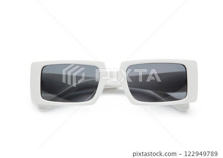 White sunglasses isolated on white background 122949789