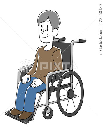 Senior man in wheelchair 122950180