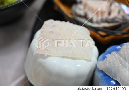 Korean seafood dish. raw fish Sashimi Korean seafood dish. raw fish Sashimi 122950403
