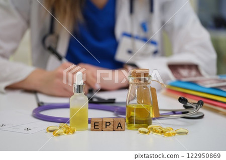 Healthcare Professional Specializing in Working with Nutritional Supplements and Natural Oils 122950869