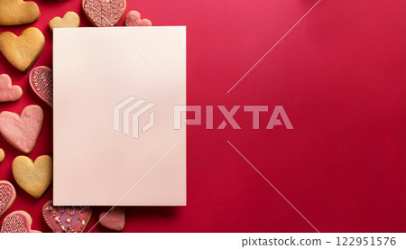 the of Homemade Pink Heart Shaped Butter Cookies Perfect for Val 122951576