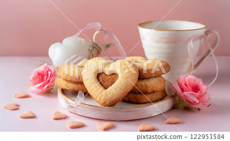 the of Homemade Heart-Shaped Butter Cookies Perfect for Valentin 122951584
