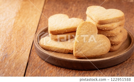 the Delight of Homemade Heart-Shaped Butter Cookies Perfect for 122951588