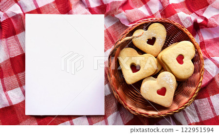 Delightful Homemade Heart Shaped Butter Cookies Perfect for Vale 122951594