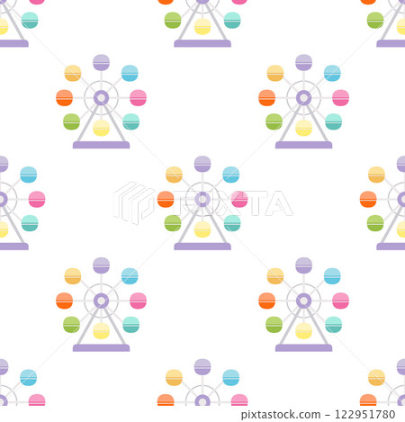 ferris wheel seamless pattern ferris wheel seamless pattern 122951780