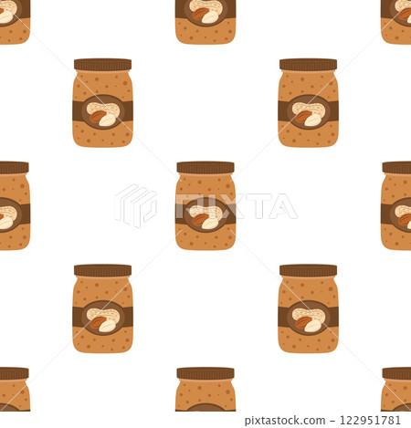 peanut butter seamless pattern 122951781