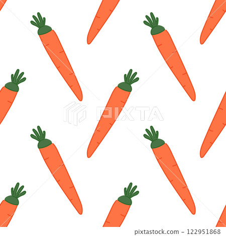 Vibrant seamless pattern with carrots. Cute Easter print. Vibrant seamless pattern with carrots. Cute Easter print. 122951868