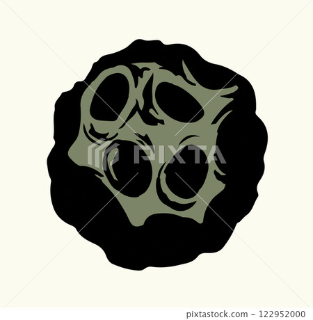 Vector drawing. Small Asteroid in the sky Vector drawing. Small Asteroid in the sky 122952000