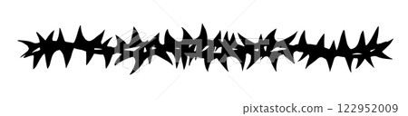 Vector drawing. Big thorn branch Vector drawing. Big thorn branch 122952009