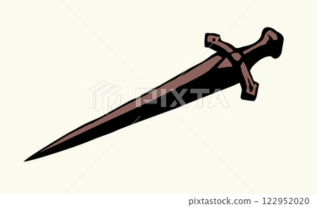 Vector drawing. Big old sword Vector drawing. Big old sword 122952020