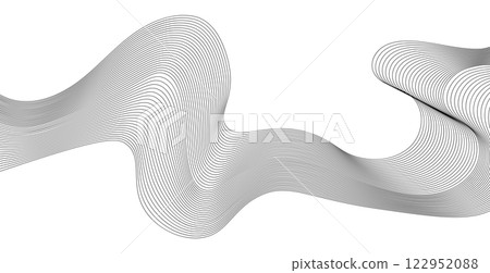 Black and white wavy line pattern. Vector illustration Black and white wavy line pattern. Vector illustration 122952088
