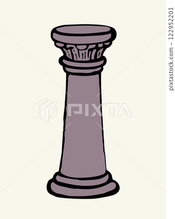 Vector drawing. Big old pillar 122952201