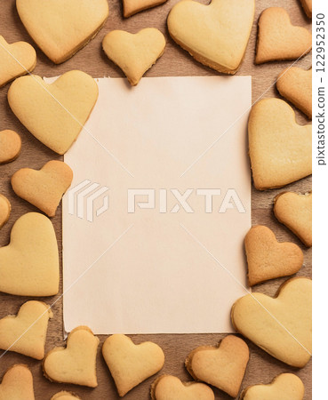 Bake Delightful Homemade Heart Shaped Butter Cookies for Valenti 122952350