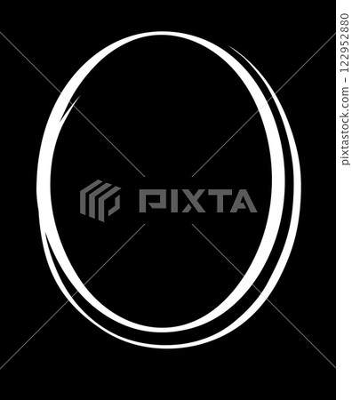 Oval frame. Vector drawing icon 122952880