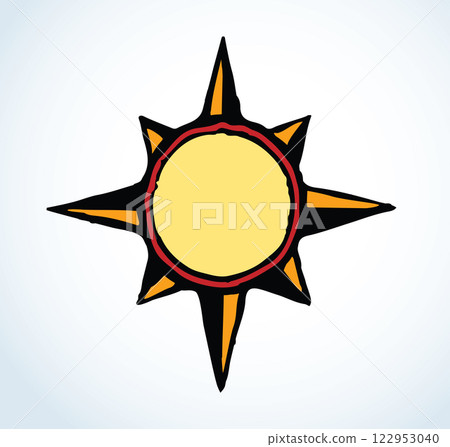 Wind rose. Vector drawing icon 122953040
