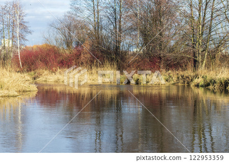 Shot of the river at autumn Shot of the river at autumn 122953359