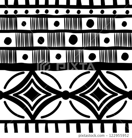 Seamless pattern tribal texture, ethnic background 122955952