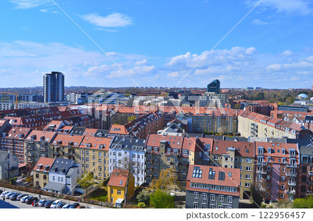 Panoramic view of Aarhus from ARoS art museum, Denmark 122956457