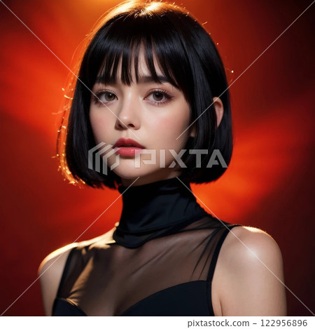 Bob cut beauty 122956896